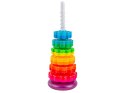 Kolorowa Piramida Sensoryczna Zakręcona Wieża Edukacyjna Krążki Do Układania