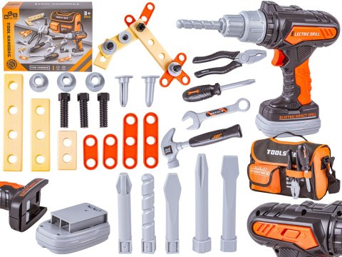 Torba Narzędziowa Małego Majsterkowicza Zestaw Narzędzi Wkrętarka Akcesoria