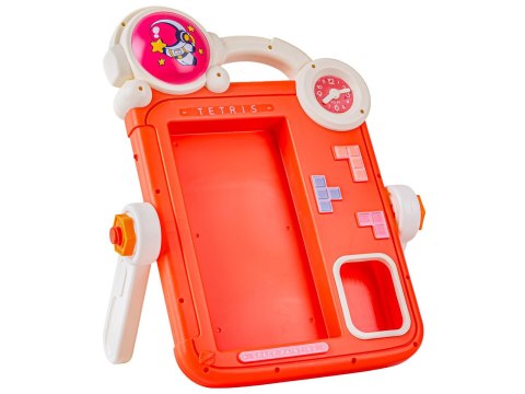 Wielofunkcyjna Dwustronna Tablica 2w1 Zmazywalna Klocki Układanka Edukacyjna CZERWONA