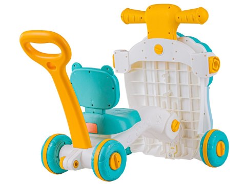 Wielofunkcyjny Interaktywny Jeździk Pchacz Chodzik Edukacyjny Stolik Grający 4w1 Niebieski