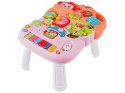 Wielofunkcyjny Interaktywny Jeździk Pchacz Chodzik Edukacyjny Stolik Grający 4w1 Różowy