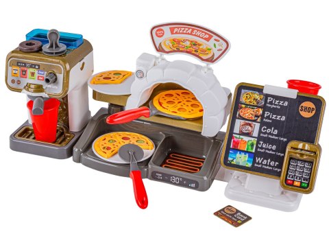 Zestaw do Pieczenia Pizzy Edukacyjna Zabawka Sklep Pizzeria Pizza Ekspres Do Kawy Kasa Fiskalna