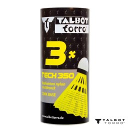 Lotki do Badmintona TALBOT-TORRO Tech 350 Fast 3 szt. Żółte