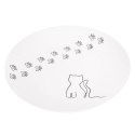 Talerzyk Deserowy Porcelanowy 20,5 cm Kotek Biały Talerz dla Dzieci