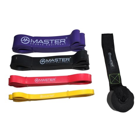 Zestaw 4 Gum Do Ćwiczeń MASTER Latex Power Band 2-55kg