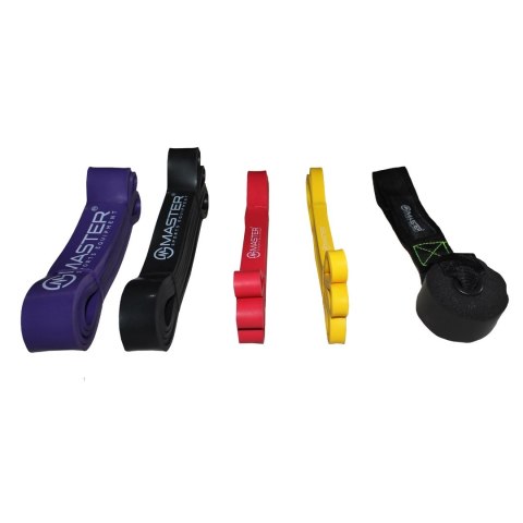 Zestaw 4 Gum Do Ćwiczeń MASTER Latex Power Band 2-55kg