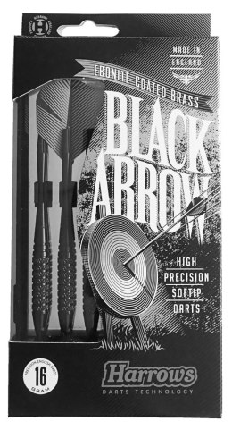 Lotki Rzutki do Darta Elektronicznego Solidne HARROWS SOFT BLACK ARROW 14g