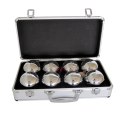 Gra W Boules Petanque Zestaw MASTER 8 Bul Chromowanych Walizka Aluminiowa
