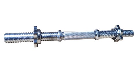 Gryf Krótki Jednoręczny Chromowany Solidny do Ćwiczeń KUBISPORT 450/30 mm