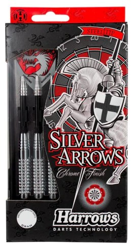 Lotki Rzutki do Darta Sizalowego Srebrne Stalowe Smok HARROWS STEEL 20 g