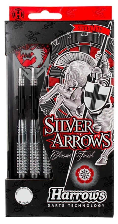 Lotki Rzutki do Darta Sizalowego Srebrne Stalowe Smok HARROWS STEEL 20 g