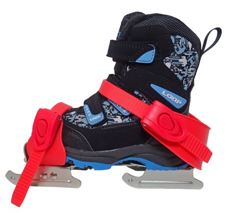 Łyżwy Dziecięce dla Dzieci Saneczkowe Kaczki Czerwone KUBISPORT 14-19,5 cm