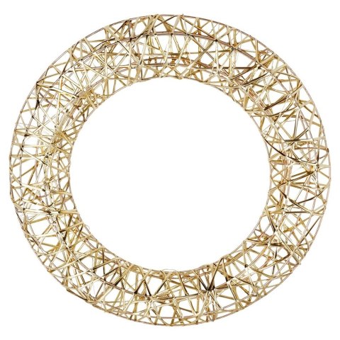 Wianek Świąteczny 40 cm Złoty Świecący 30 LED Ciepłe Światło z Timerem